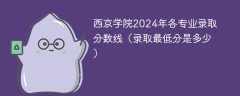 西京学院2024年各专业录取分数线（录取最低分是多少）