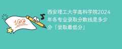 西安理工大学高科学院2024年各专业录取分数线是多少分「录取最低分」