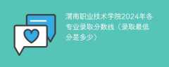 渭南职业技术学院2024年各专业录取分数线（录取最低分是多少）