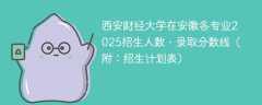西安财经大学在安徽各专业2025招生人数、录取分数线（附：招生计划表）