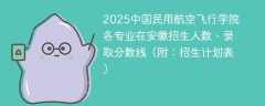 2025中国民用航空飞行学院各专业在安徽招生人数、录取分数线（附：招生计划表）