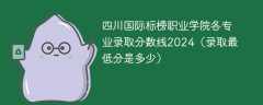 四川国际标榜职业学院各专业录取分数线2024（录取最低分是多少）