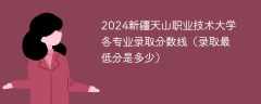 2024新疆天山职业技术大学各专业录取分数线（录取最低分是多少）