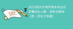 2025绍兴文理学院各专业在安徽招生人数、录取分数线（附：招生计划表）