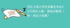 河北工程大学在安徽各专业2025招生人数、录取分数线（附：招生计划表）