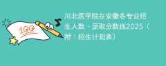 川北医学院在安徽各专业招生人数、录取分数线2025（附：招生计划表）