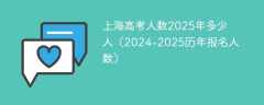 上海高考人数2025年多少人（2024-2025历年报名人数）