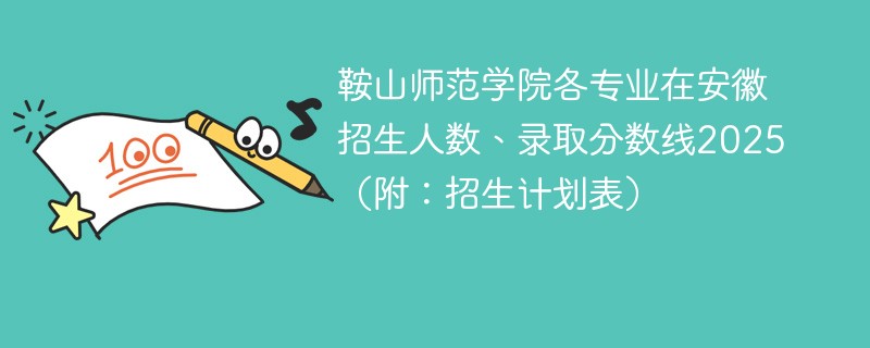 鞍山师范学院各专业在安徽招生人数、录取分数线2025（附：招生计划表）