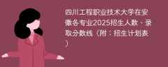 四川工程职业技术大学在安徽各专业2025招生人数、录取分数线（附：招生计划表）