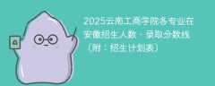 2025云南工商学院各专业在安徽招生人数、录取分数线（附：招生计划表）