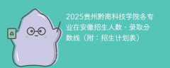 2025贵州黔南科技学院各专业在安徽招生人数、录取分数线（附：招生计划表）