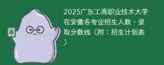 2025广东工商职业技术大学在安徽各专业招生人数、录取分数线（附：招生计划表）