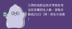 江西机电职业技术学院各专业在安徽招生人数、录取分数线2025（附：招生计划表）
