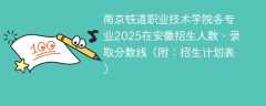 南京铁道职业技术学院各专业2025在安徽招生人数、录取分数线（附：招生计划表）