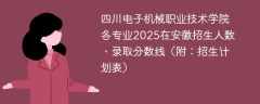 四川电子机械职业技术学院各专业2025在安徽招生人数、录取分数线（附：招生计划表）