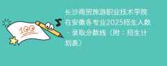 长沙商贸旅游职业技术学院在安徽各专业2025招生人数、录取分数线（附：招生计划表）