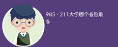 985、211大学哪个省份最多
