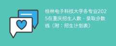 桂林电子科技大学各专业2025在重庆招生人数、录取分数线（附：招生计划表）