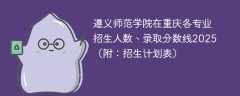 遵义师范学院在重庆各专业招生人数、录取分数线2025（附：招生计划表）
