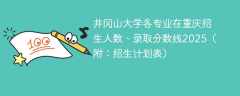 井冈山大学各专业在重庆招生人数、录取分数线2025（附：招生计划表）